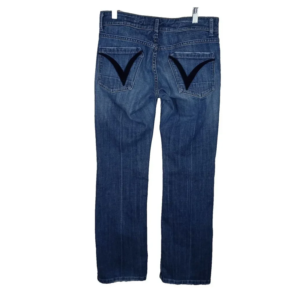 Vigoss Studio Boot Cut Stretch Carolina Denim Jeans Size 32 Embroidered